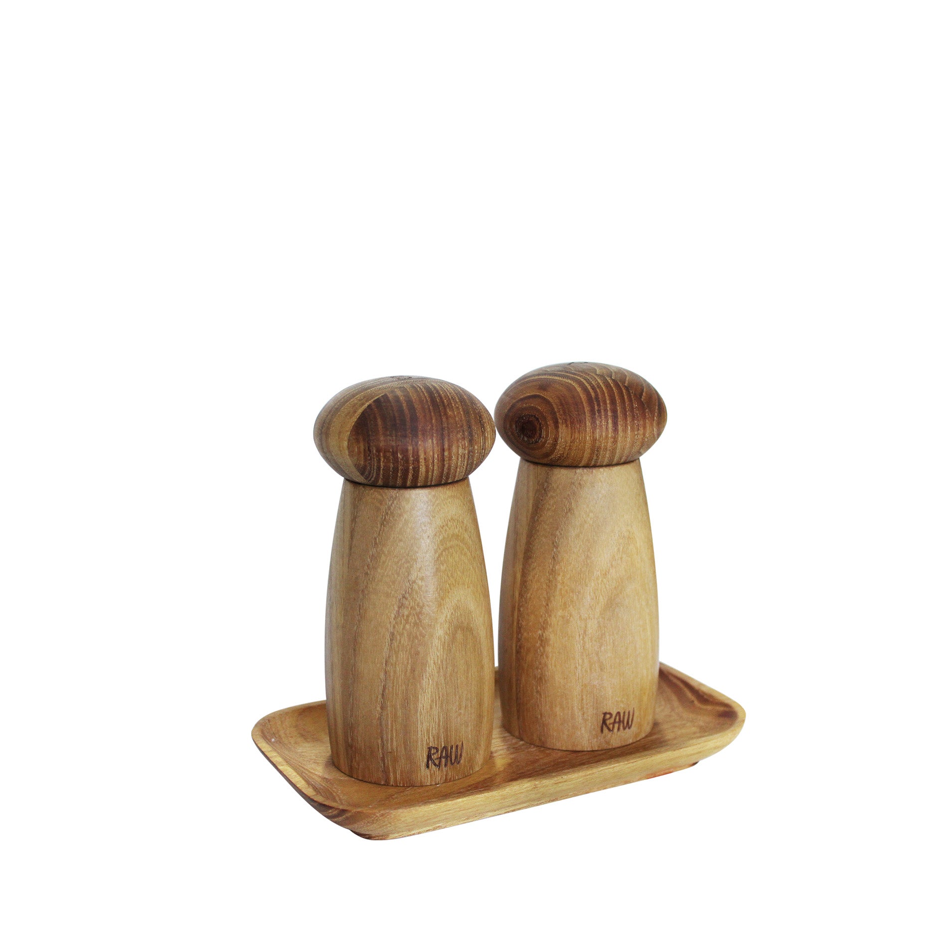 RAW kværnsæt m/bakke H13,4 cm teak